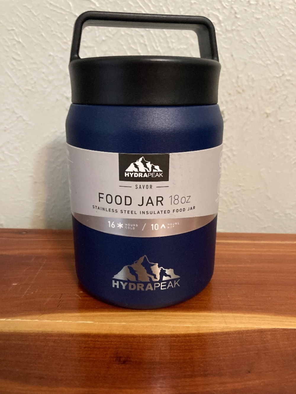 HYDRAPEAK Savor Stainless Steel Vacuum Insulated Food Jar Container 18 oz Navy